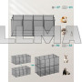 Маленький вольер для грызунов Wide 143 x 73 x 46 см черный прозрачный (Польша)